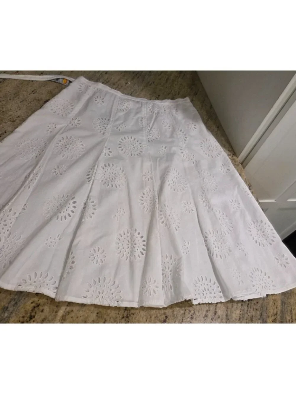 New! Lot of 2 Talbots Size 8 Petite Midi Skirts Eyelet Floral Lined